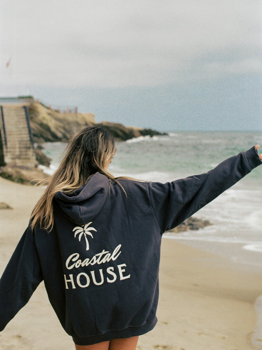 GIRL IN NAVY COASTAL HOUSE HOODIE